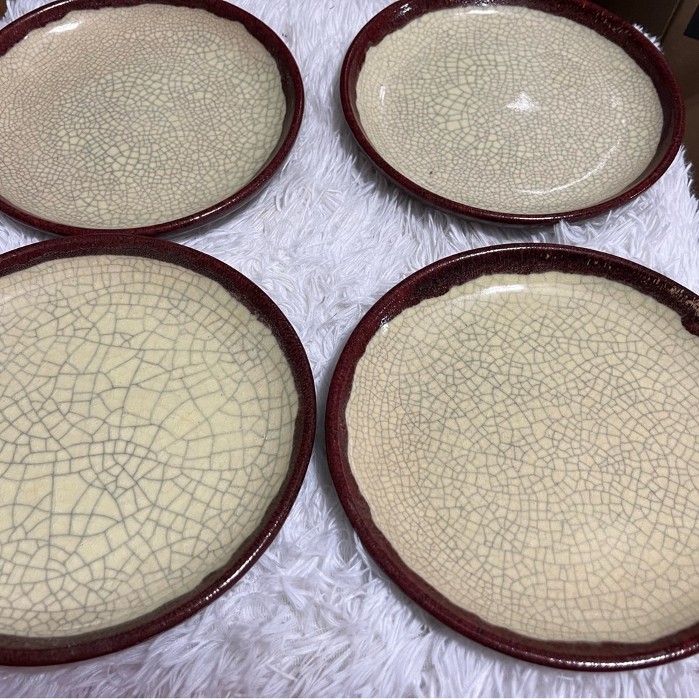 Pier 1 Crackle Collection dinner plates set of 2